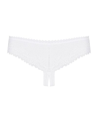 Stringi Alabastra (otwarte) Biały S/M na Arena.pl