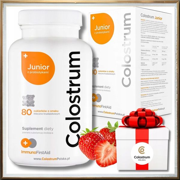 Colostrum dla Dzieci Junior PROBIOTYK Witamina C Cynk ODPORNOŚĆ zdjęcie 3