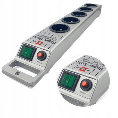 Przedłużacz Listwa Zasilająca Srebrna 5 Gniazd Kabel 2,5m BRENNENSTUHL na Arena.pl