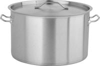 garnek średni z pokrywką ze stali nierdzewnej 50x30cm 58l - yg-00052