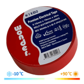 WONDER TAŚMA K1XB0 0,15mm/19mm/20m CZERWONA PREMIUM VDE MROZOODPORNA MOCNA