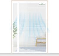 Moskitiera Magnetyczna na Drzwi Balkonowe 110 x 240 cm Biała Mocna Siatka