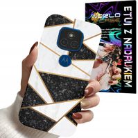 ETUI CASE DO MOTOROLA G9 Play G9 E7 PLUS - MARMUREK GEOMETRIA WZORY KOBIET