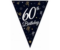Girlanda papierowa flagi 60 urodziny sześćdziesiątka 270cm