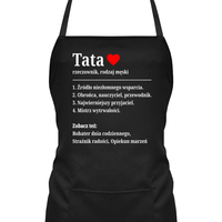 Tata - definicja słownikowa - fartuch na prezent dla taty