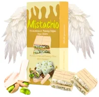 Angel Hair White Chocolate, biała czekolada z pistacjami i anielskim włosiem 80g - Mistachio