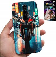 ETUI DO XIAOMI REDMI 9 - MOTOR, MOTOCYKLE JEDNOŚLAD WZORY + SZKŁO