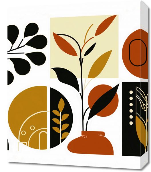 Obraz 50x60cm Kolaż Botaniczny zdjęcie 1