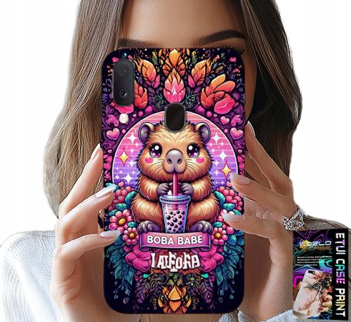 ETUI DO SAMSUNG GALAXY A20E - SŁODKA KAPIBARA Z SZEJKIEM, SUPER WZORY na Arena.pl