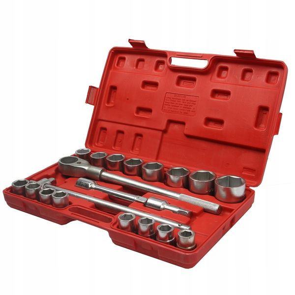 KLUCZE NASADOWE 21PCS 3/4" 19-50mm 6-kąt zdjęcie 1