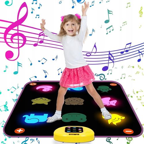 MATA DO TAŃCZENIA MUZYCZNA DLA DZIECI INTERAKTYWNA LED BLUETOOTH 5 TRY GRY na Arena.pl