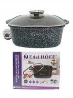 Solidny GARNEK MARMURKOWY 5,5L POKRYWA AROMA KNOB na INDUKCJE GAZ PIEKARNIK