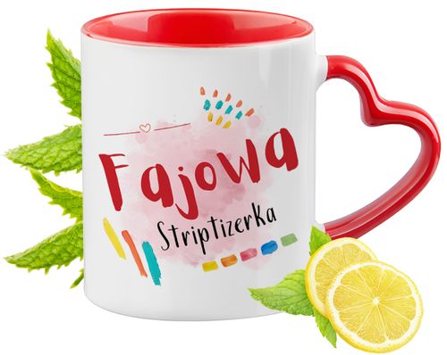 Dla Striptizerki Czerwony Z Uszkiem W Kształcie Serca Na Prezent Znadrukiem na Arena.pl