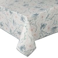 Obrus INES 10 145x220 cm beż niebieski kwiatowy wzór vintage