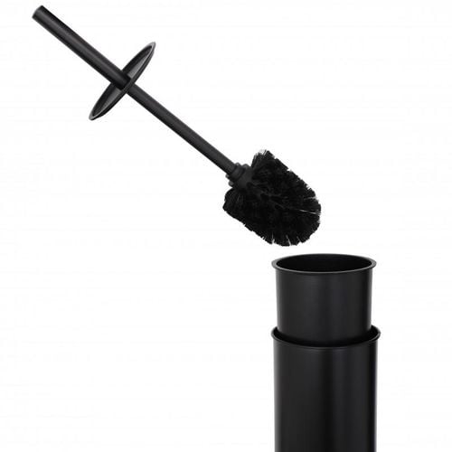 Zestaw do toalety kosz z cichym domykiem stojak uchwyt szczotka WC czarny na Arena.pl