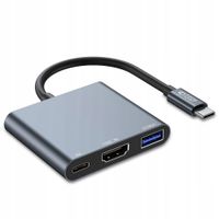 ADAPTER HUB ROZDZIELACZ ZE ZŁĄCZA TYPE-C USB-C NA HDMI 4K USB-A 3.0 / 100W