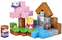 KLOCKI MAGNETYCZNE 2,5 cm kostki budowlane konstrukcyjne BLOKI SZEŚCIANY 70