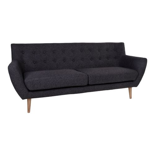 Czarna sofa trzyosobowa Monte na Arena.pl
