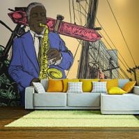 Fototapeta - Saxophonist in New York 350x270