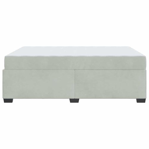 Rama łóżka z materacem Jasnoszary 140 x 200 cm Aksamit na Arena.pl