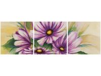 90 80CM OBRAZ T3 ELEM KWIATY ZIELENI DRUK ŚCIENNY