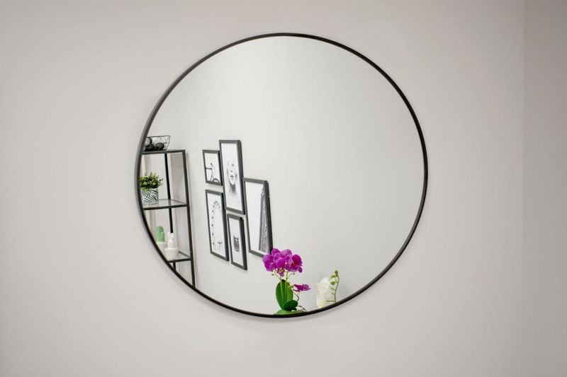 Lustro 40cm czarna rama zdjęcie 6