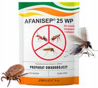 AFANISEP OPRYSK ŚRODEK PROSZEK NA KLESZCZE KOMARY MUCHY PERMETRYNA 25WP