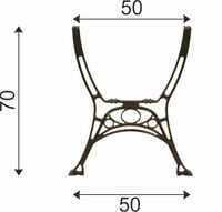 noga aluminiowa do stolika retro , kpl.2szt - noga a st re