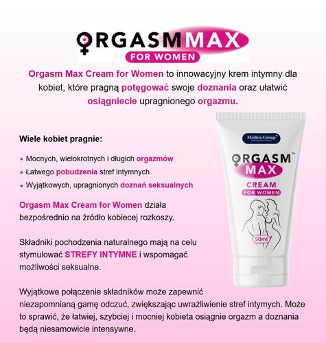 żel/sprej   orgasm max cream for women 50 ml na Arena.pl