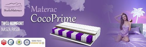 Materac 90x200 CocoPrime Sprężynowy Kieszeniowy Kokos H3/H4 na Arena.pl
