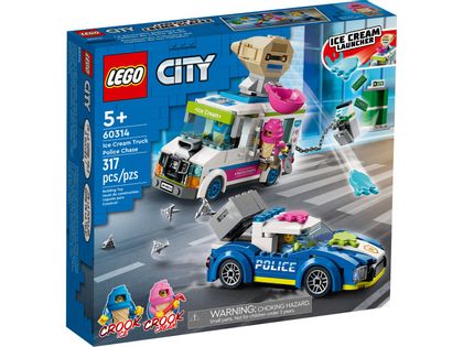 LEGO 60314 CITY POLICYJNY POŚCIG ZA FURGONETKĄ Z LODAMI