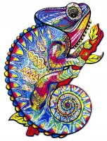 Puzzle drewniane kolorowe 195 el. - Kameleon Recent Toys