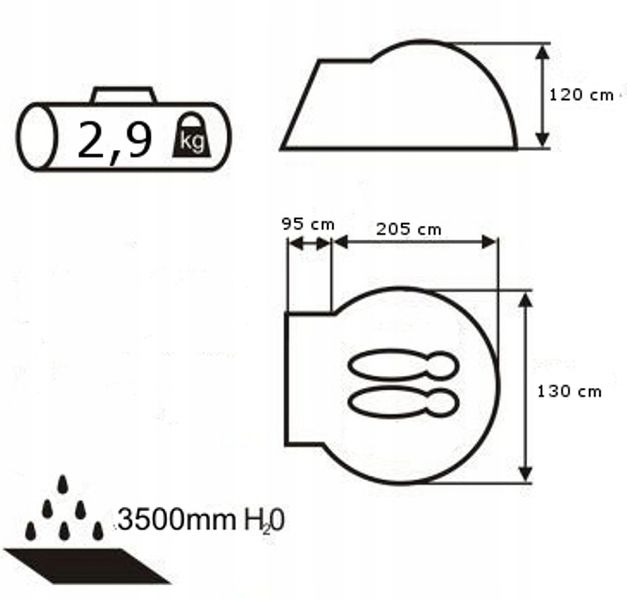 NAMIOT ACCO 2 PRO ACAMPER 3500mm + GRATIS zdjęcie 5