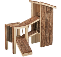 TRIXIE Domek piętrowy drewniany plac zabaw zabawka chomika myszy gryzoni