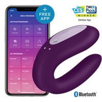 wibrator dla par double joy violet with app satisfyer