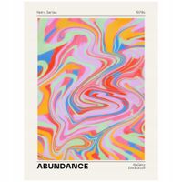 2 x Plakat 80x60 ABUNDANCE 1970s abstrakcja ekspresja sztuka kolorowy retro