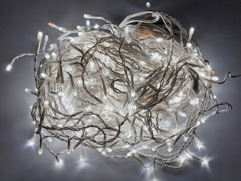 LAMPKI SOPLE 300 LED WEW/ZEW FLASH 10M Zimny biały zdjęcie 5