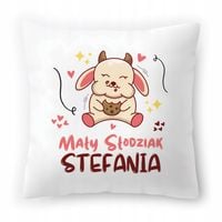 Poduszka Biała 40X40 Cm Dla Stefanii Córki Dziecka Z Nadrukiem Ze Zdjęciem