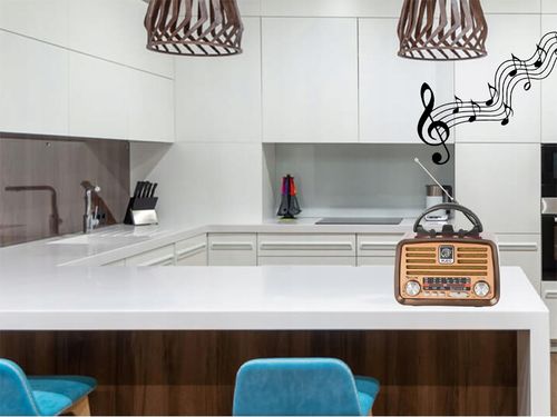 Stylowe radio kuchenne retro Bluetooth USB FM AM akumulator antena na Arena.pl