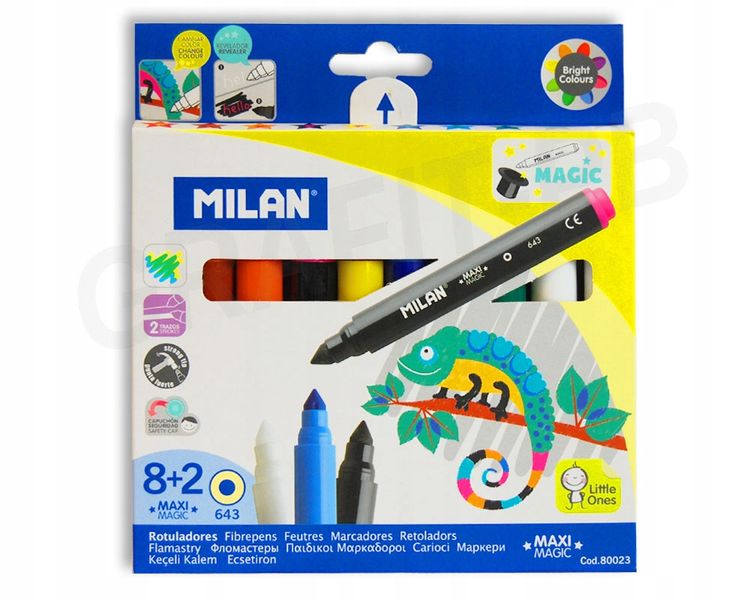 FLAMASTRY MAXI MAGIC, 10 szt. (8 + 2) 0231 zdjęcie 1