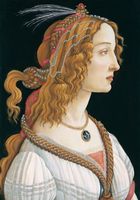 Plakat 70x100cm Portrait of a Lady, Botticelli Vintage do Salonu