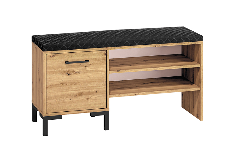 Szafka Na Buty 1- Drzwiowa 1D z Siedziskiem 105 cm Dąb Artisan NIVA ML zdjęcie 1