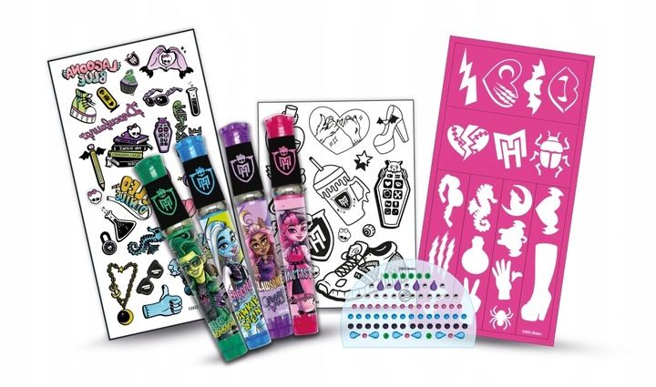 MONSTER HIGH zestaw do tatuaży zdjęcie 3