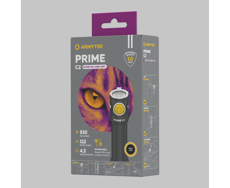 Latarka Armytek Prime C2 Magnet USB Warm zdjęcie 3