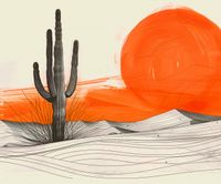 Plakat 60x50cm Kaktus Saguaro