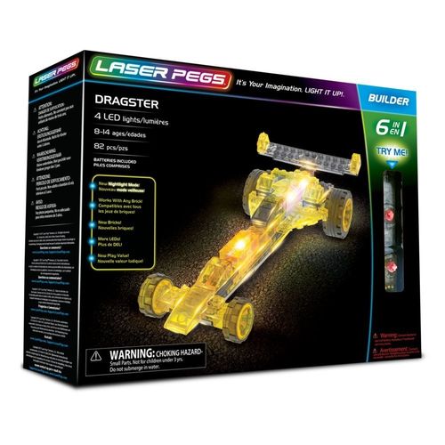 Laser Pegs 6 in 1 Dragster na Arena.pl