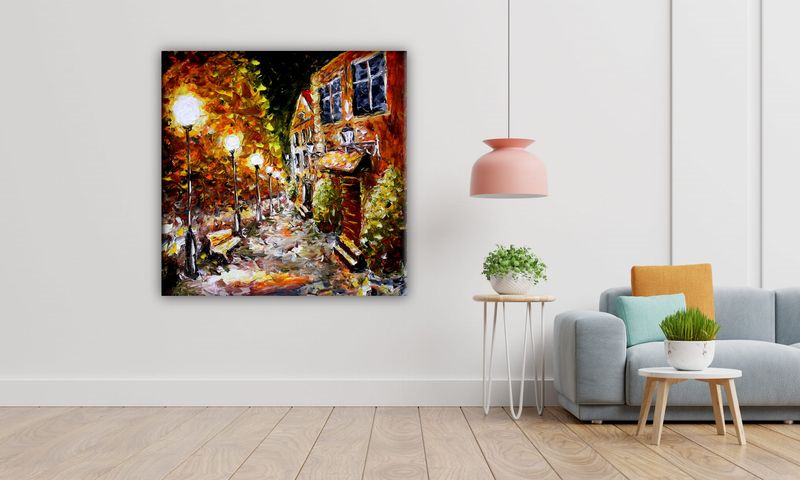 OBRAZ NA PŁÓTNIE 002 Alejka 40x40cm zdjęcie 5