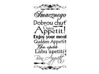 90 60CM OBRAZ NAPIS ...SMACZNEGO WIELU JĘZYKACH DRUK PŁÓTNO RAMA