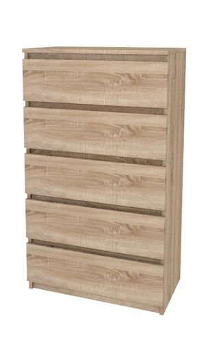 DUŻA KOMODA 5 SZUFLAD SZAFKA Sonoma POLSKIE MEBLE R-5 SONOMA na Arena.pl