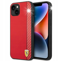 Etui Ferrari Carbon na iPhone 14 Plus - czerwone